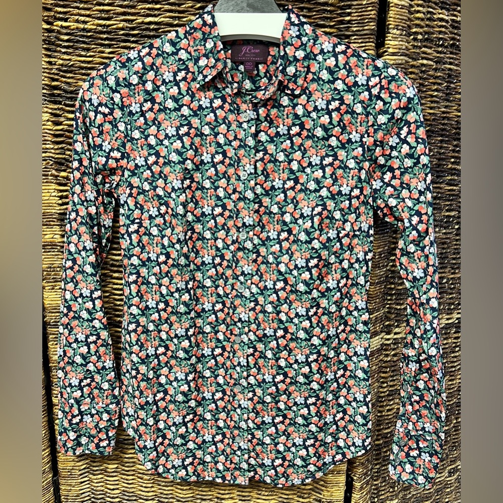 J. Crew - Liberty, Casual Button Down Shirt, Size: 00
